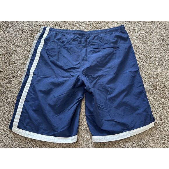 Vintage Nike Y2K Baggy Shorts Size L Navy Blue Gray Track Shorts - Picture 6 of 6